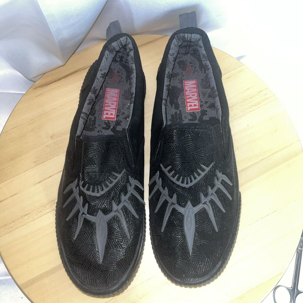 Marvel Black Panther Sneaker Sz 9 Low Top Slip On Casual Athleisure Ground Up